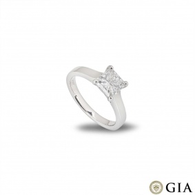 Platinum Princess Cut Diamond Ring 1.80ct G/IF